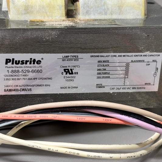 PLUSRITE CW Auto Transformer Core Coil Ballast 400W MH 5Tap ANSI M59 MH400-CW/V5