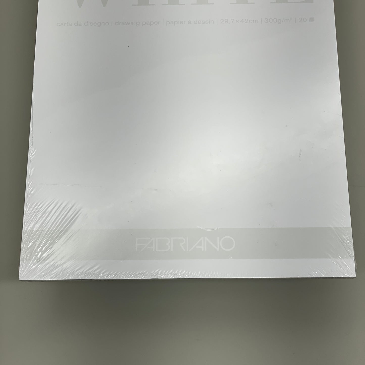 FABRIANO White White Drawing Pad 11.75"x16.5" 20 Sheets GSM: 300 19100420