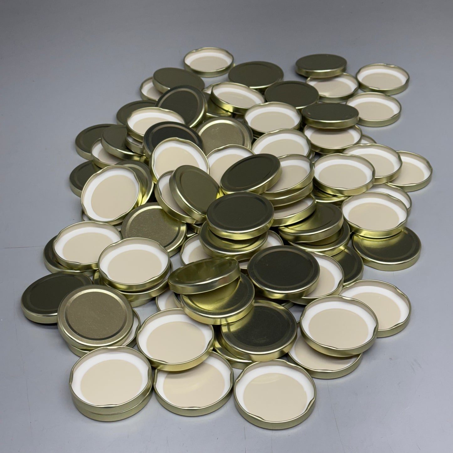 MASSILLY (100 PACK) 63mm Jar Lid Sz 63mm Gold 63RTO P27/2WHBNA