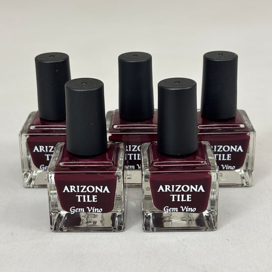 ARIZONA TILE (5 PACK) Nail Polish in Decorative Tie Closure Bags Gem Vino Color