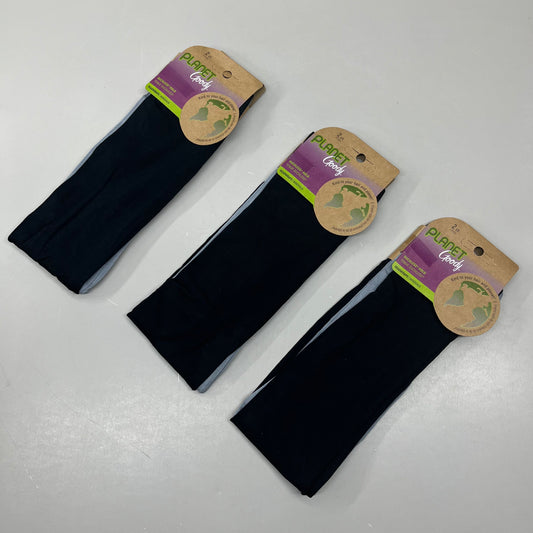 GOODY (3 PACK!) Ouchless Hold Head Wraps 9" Black/Grey 3001545