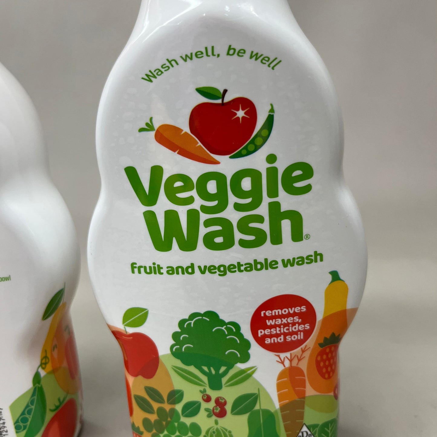 ZA@ VEGGIE WASH 2-PACK! Fruit and Vegetable Produce Wash Soap 16 fl oz. E R81111 (New) B