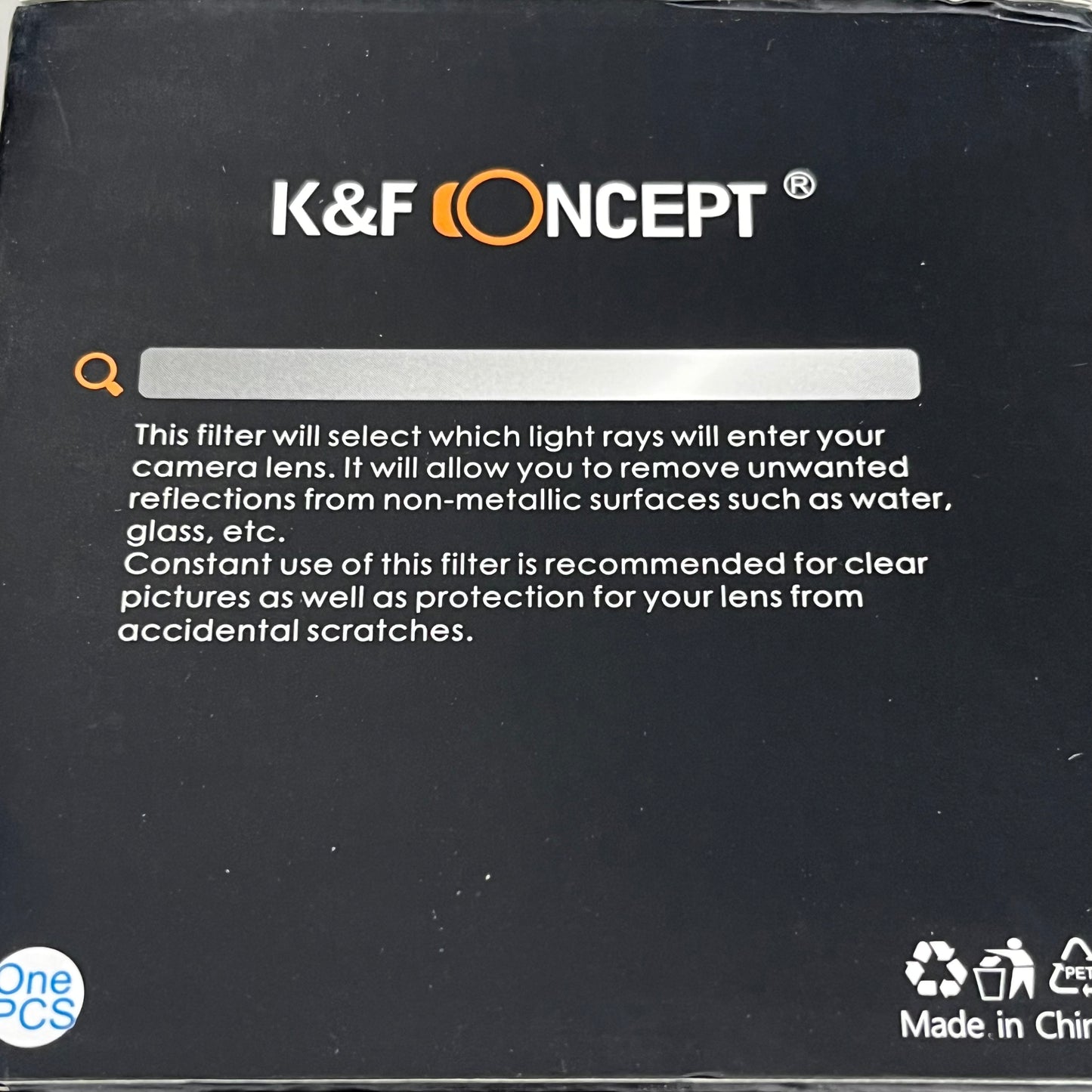 K&F CONCEPT Low Profile Filter Ring 67mm Filter Digital High Definition ND2-ND400 (New)