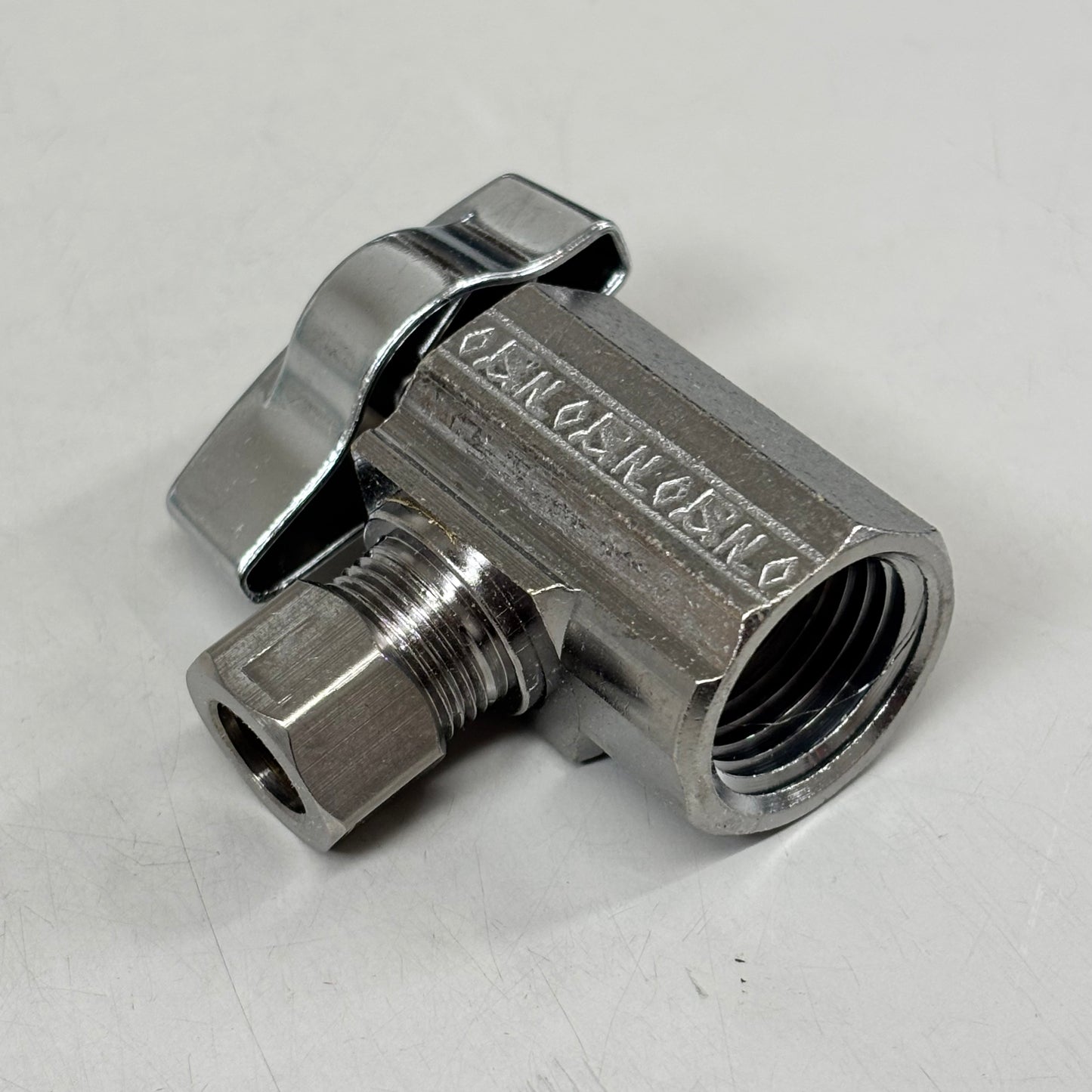 ZA@ BRASS CRAFT (5 PACK) Iron Pipe Angle Ball Stop 1/2"FIP x 3/8"O.D. Chrome KTR17XC