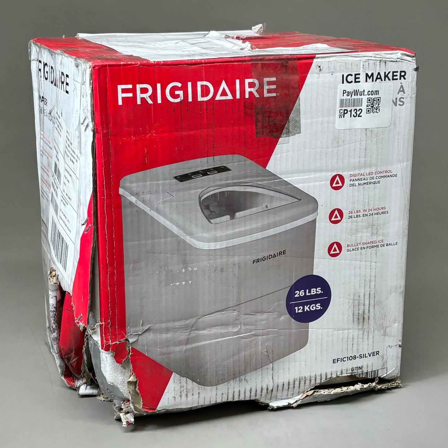 FRIGIDAIRE Countertop Portable Ice Maker Machine Silver EFIC108-Silver