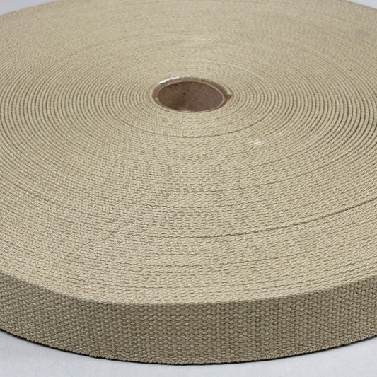 NORTH EAST KNITTING Heavy Duty Cotton Webbing/Belting 1-1/4"x50yds Beige WCAW