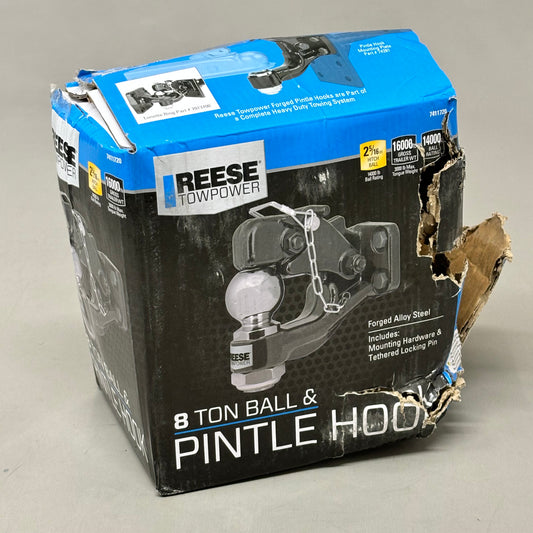 REESE TOWPOWER Steel Pintle Hook & Ball Combination Bolt on 16,000 lbs 7411720