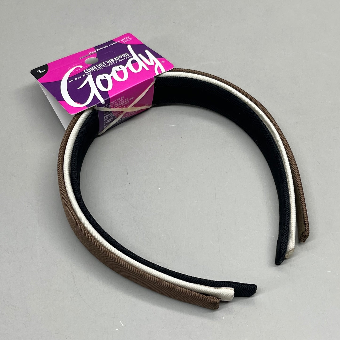 GOODY Comfort Wrapped All-Day Wear Headband Brown/Creme/Black 3000755