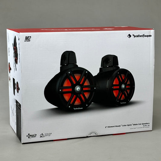 ROCKFORD Fosgate M2 Color Optix 2-Way Horn Wake Tower Speakers 1200W M2WL-8HB