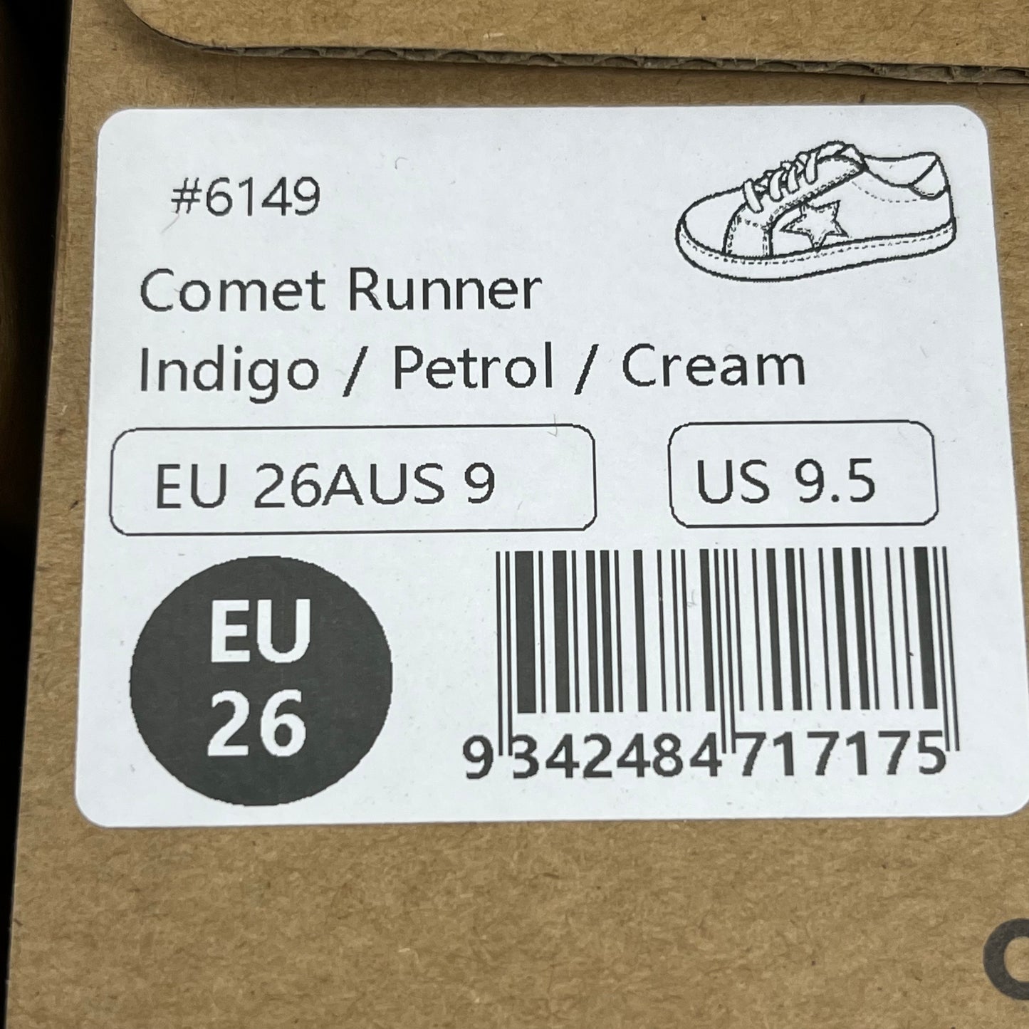 OLD SOLES Comet Runner Sneakers Kid’s Sz 26 US 9.5 Indigo/Petrol/Cream #6149