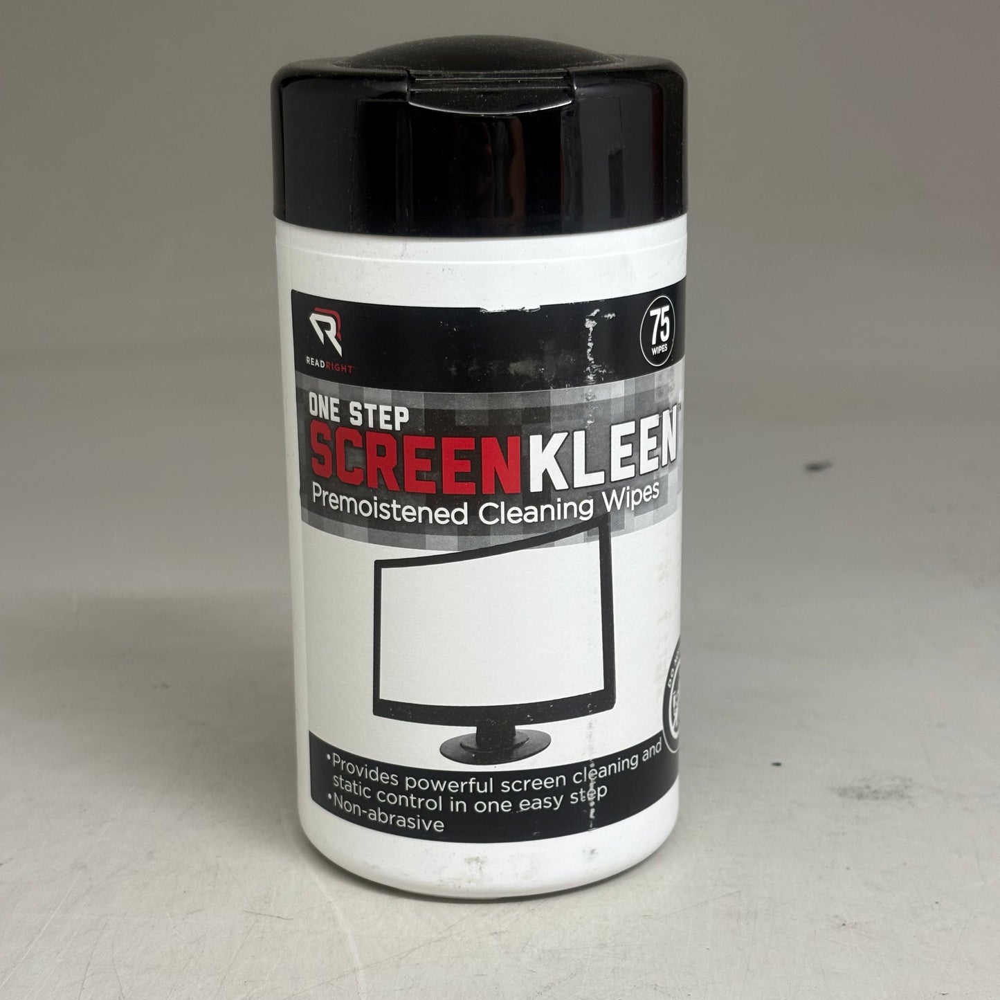 (4 PACK) ADVANTUS Read Right OneStep Screen Cleaner Wet Wipes 75 wipes 054915002482