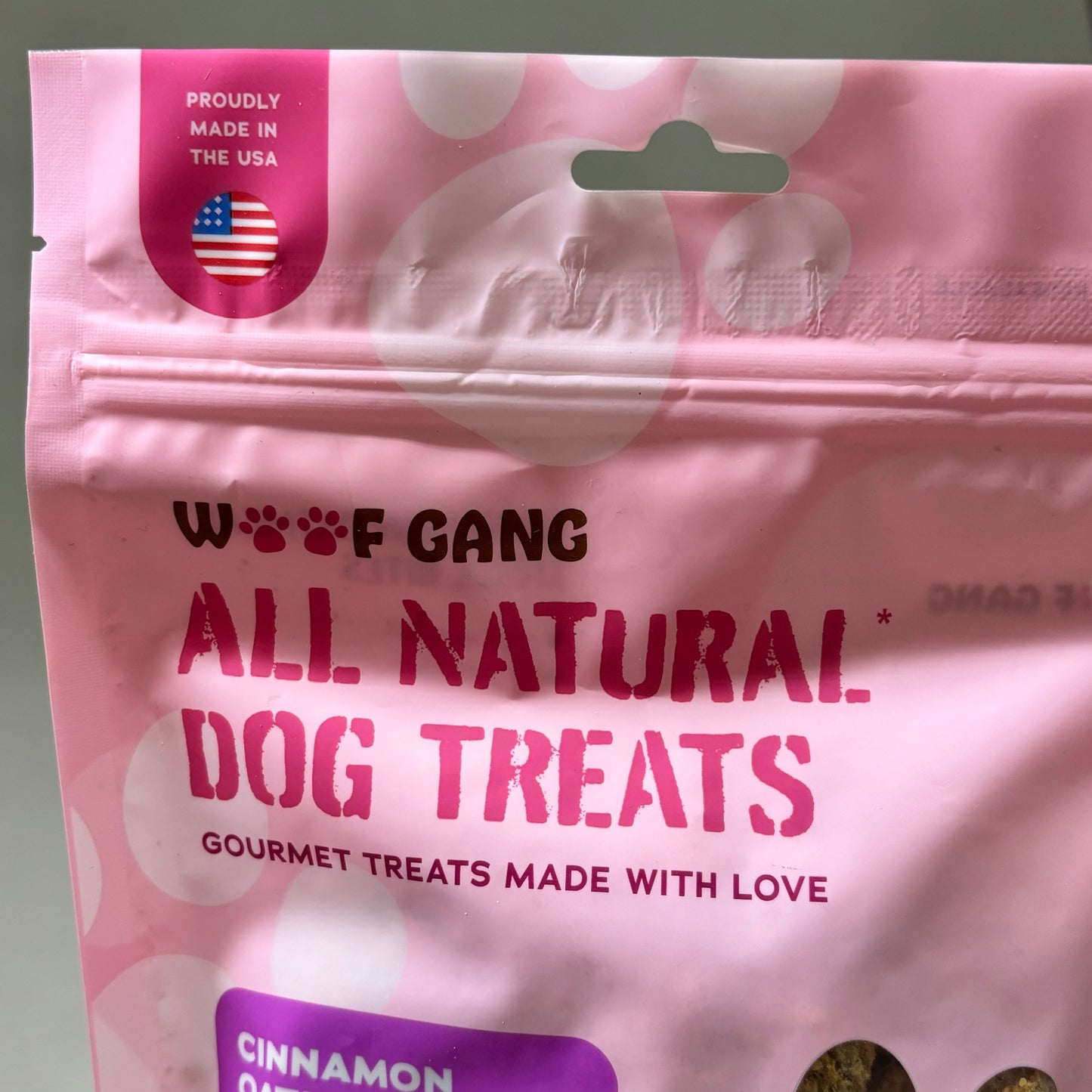 WOOFGANG All Natural Dog Treats 8 oz (4 pack) Cinnamon Oatmeal Little Bites