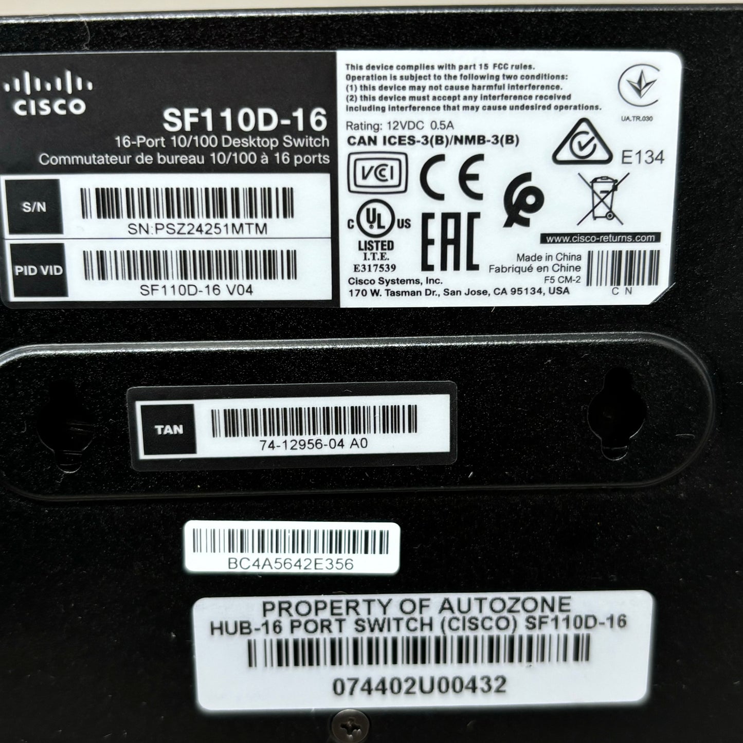 CISCO Business 16 Ports Unmanaged Wall-mountable Network Switch