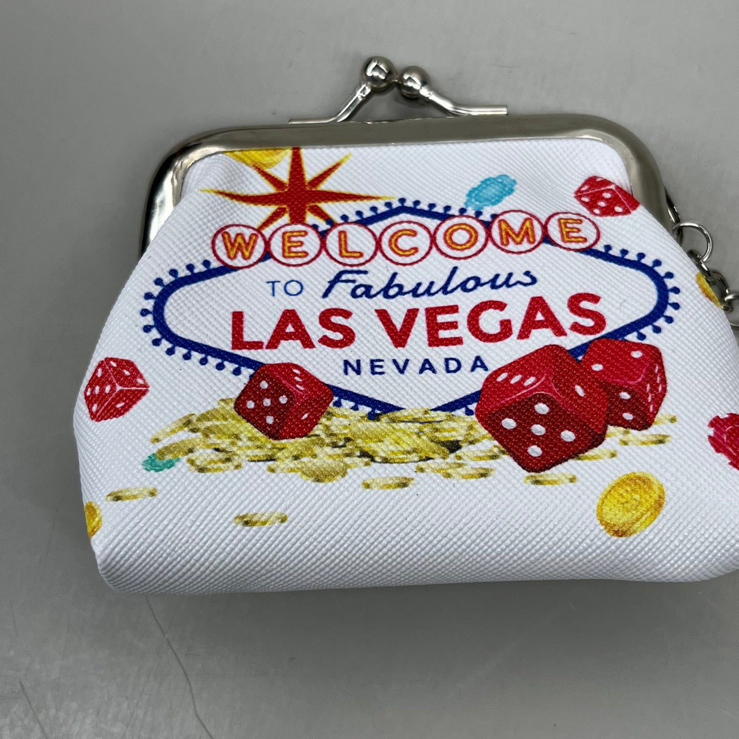 LAS VEGAS 3-PACK! Welcome to Fabulous Las Vegas Coin Purse Souvenirs 4" x 4" Casino