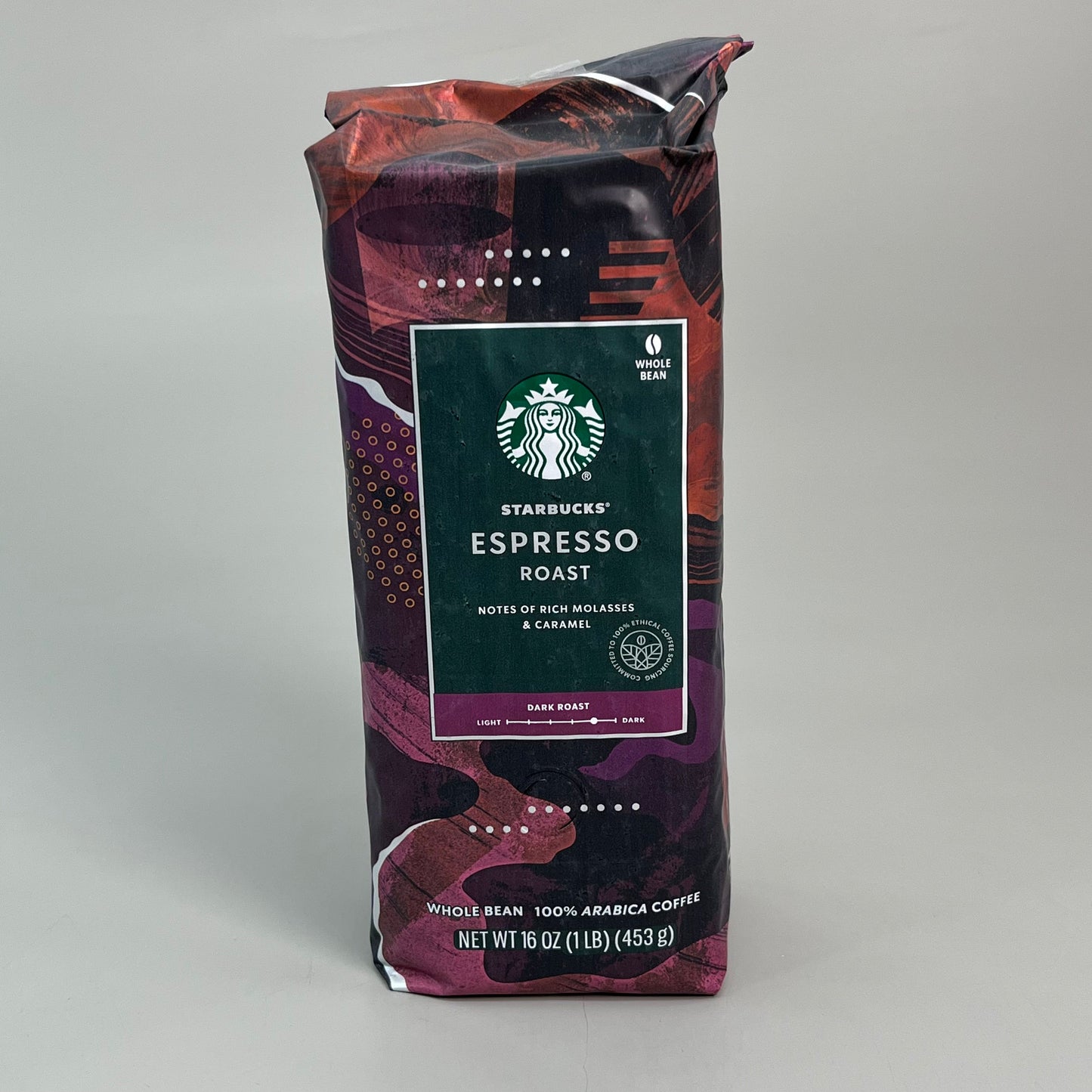 ZA@ STARBUCKS (6 PACK) Espresso Roast Whole Bean Arabica Coffee 16 oz 1LB BB 11/24