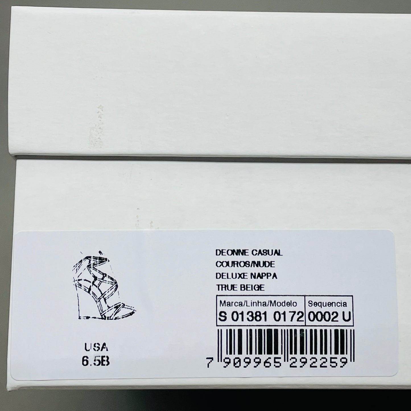 SCHUTZ Deonne Casual Deluxe Nappa Leather Sandal True Beige Sz 6.5 S013810172 (New)