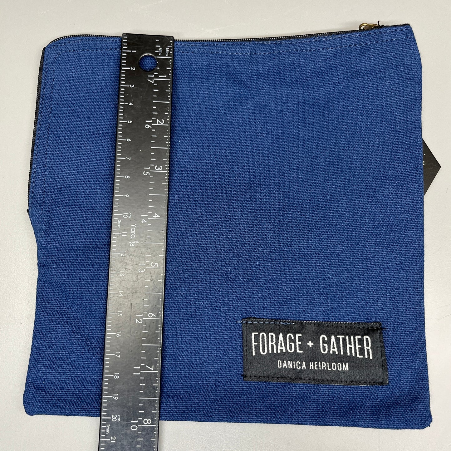 DANICA HEIRLOOM 3-PACK! Forge + Gather Snack Bag 8" x 8.5"  Navy Blue 3027003 (New)