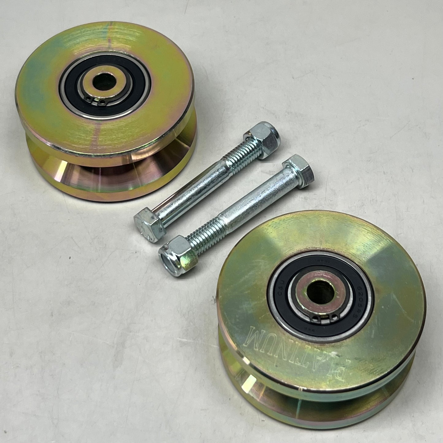 ZA ALTATRON PLATINUM (2Pack) Light Gold Iron Wheels Sz 4” with Axis