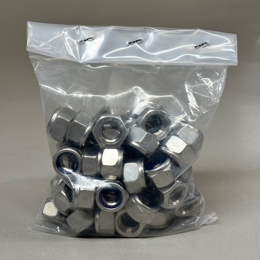 METRIC THREADED (56 PACK) Nylon Insert Locknuts M16-1.50 DIN 985-S.S 9859516150
