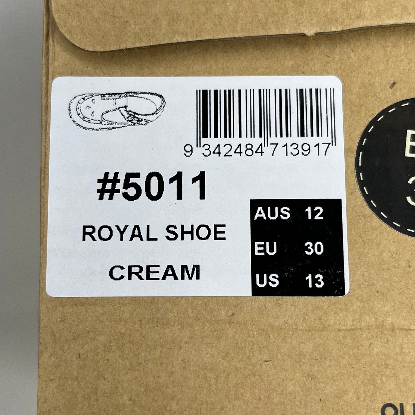 OLD SOLES Royal Adjustable T Strap Leather Shoe Kid's Sz 30 US 13 Cream #5011