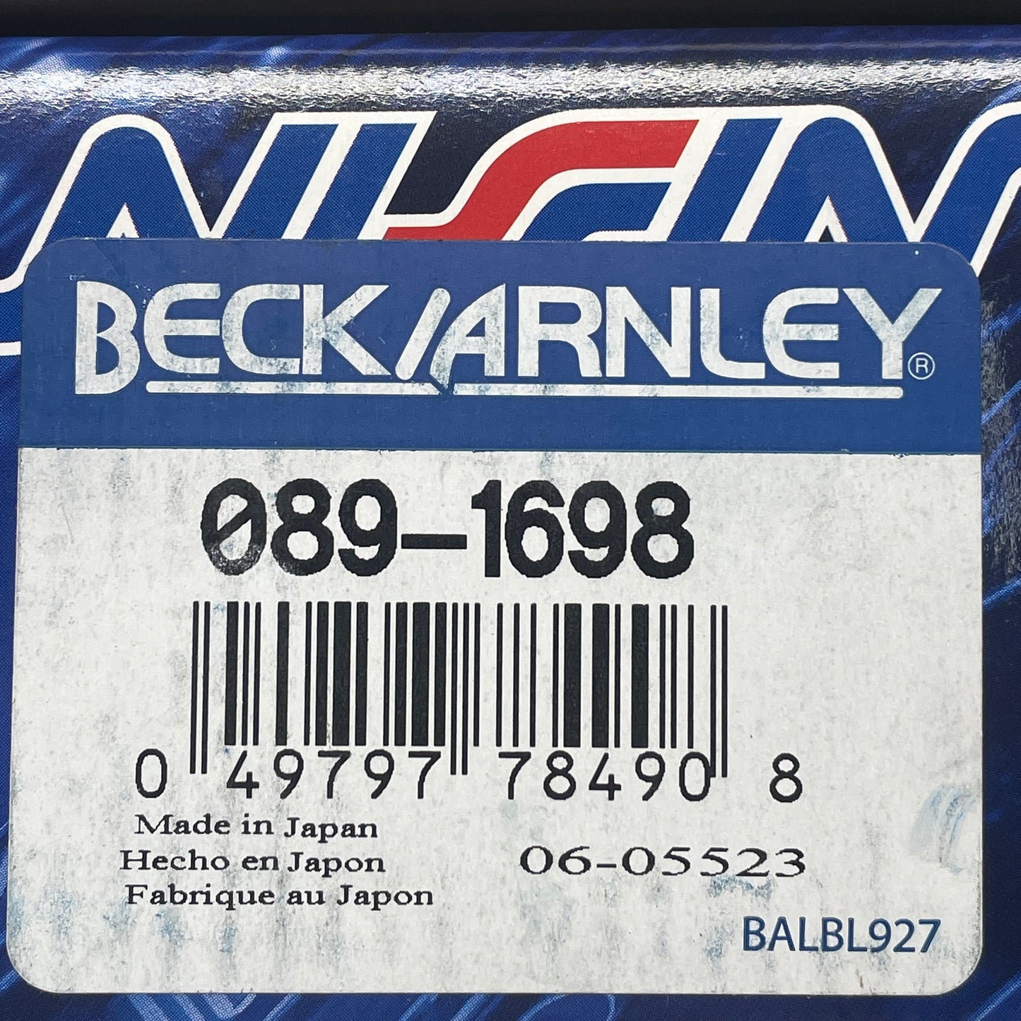 BECK ARNLEY Disc Brake Pads 089-1698