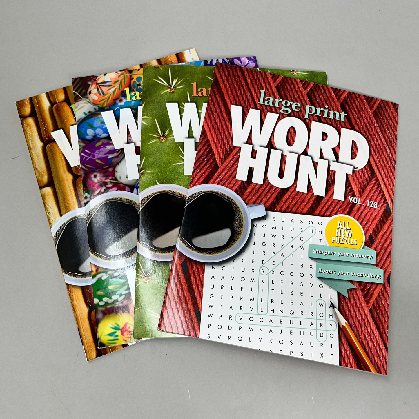 WORD HUNT (4 PACK) Large Print Word Search Puzzles Vol. 125, 126, 127, 128 353231