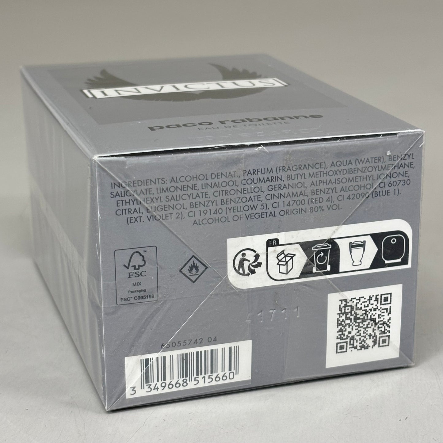 PACO ROBANNE Invictus Eau De Toilette Invictus Aquatic, Woody Fragrance 3.4fl oz