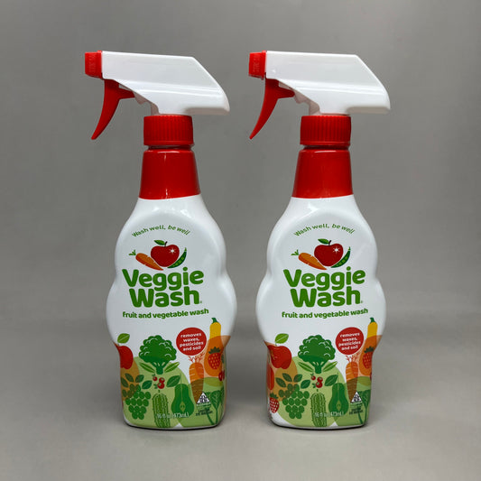 VEGGIE WASH 2-PACK! Fruit and Vegetable Produce Wash Soap 16 fl oz. E R81111 (New)