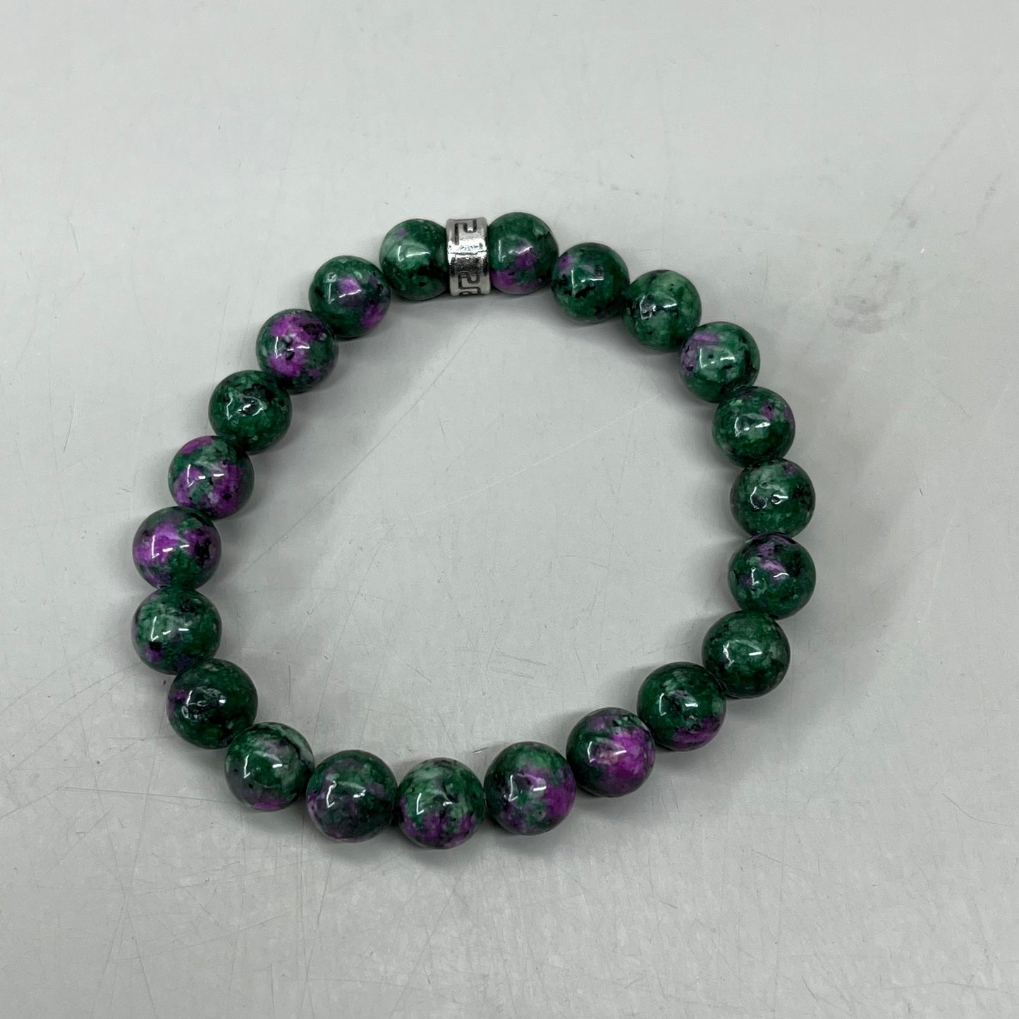 BEST WHOLESALE 7-PACK! Beaded Crystal Bracelets Assorted Silver Jewel 3" Green