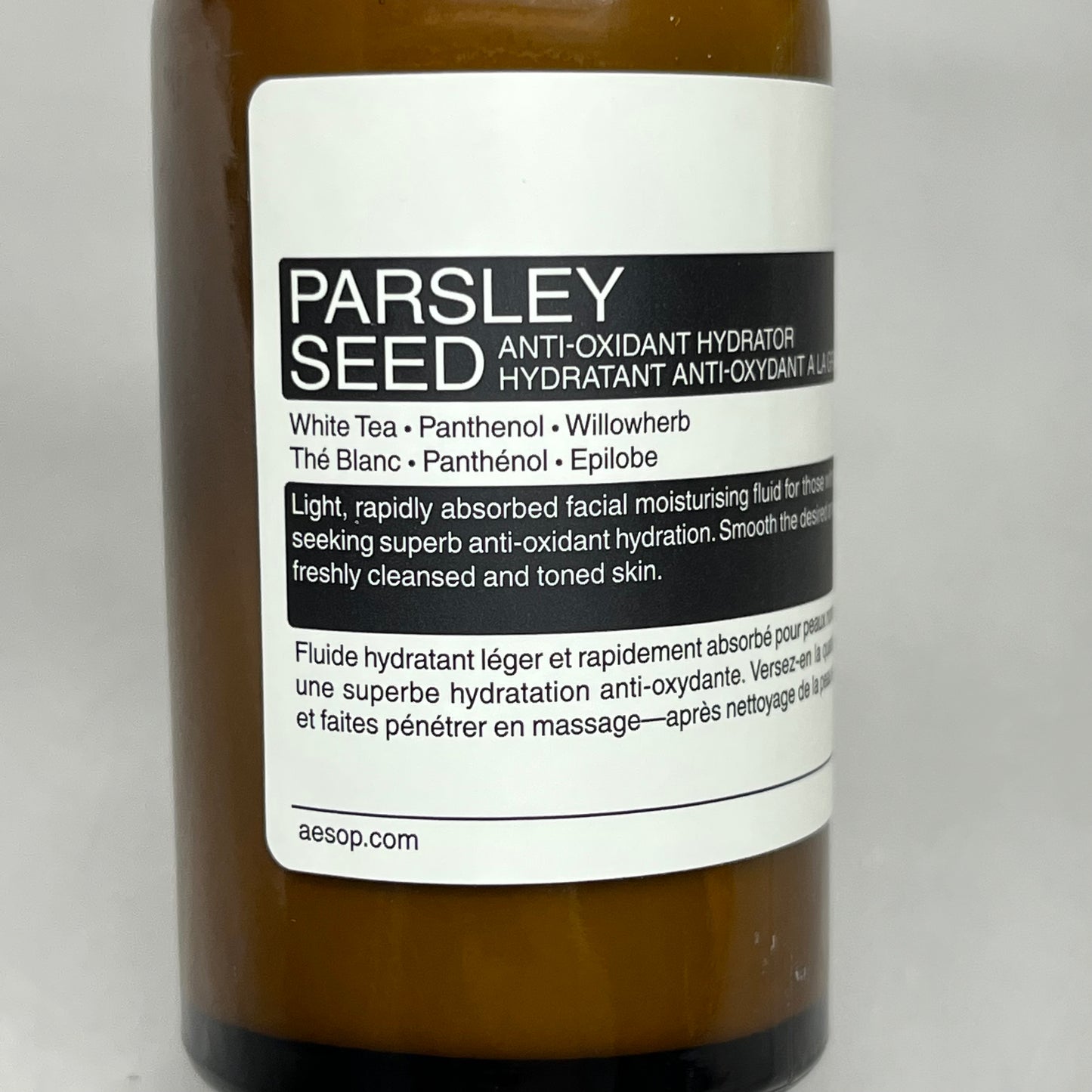 AESOP Parsley Seed Anti-Oxidant Hydrator 2.0 oz 01N0822 BB-12 Months
