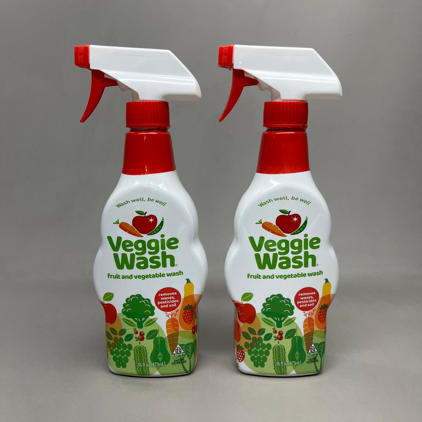 ZA@ VEGGIE WASH 2-PACK! Fruit and Vegetable Produce Wash Soap 16 fl oz. E R81111 (New) C