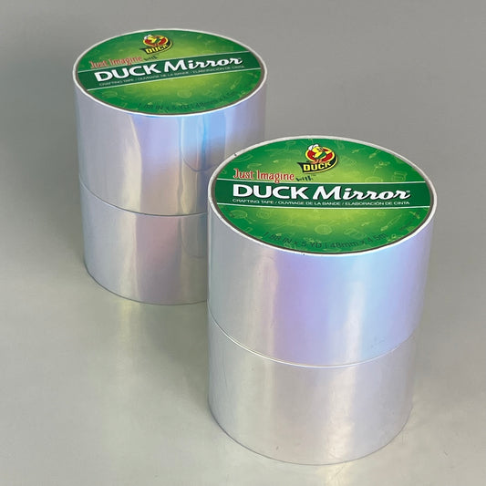 SHURTAPE Duck Craft 4 Rolls of White Mirror Crafting Tape 1.88" X 5 YD 285281