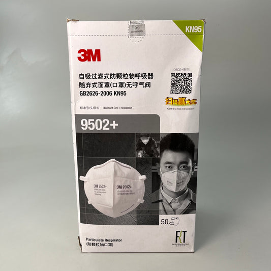 ZA@ 3M (50 PACK) 9502+ KN95 Particulate Respirator Masks White GB2626-2006