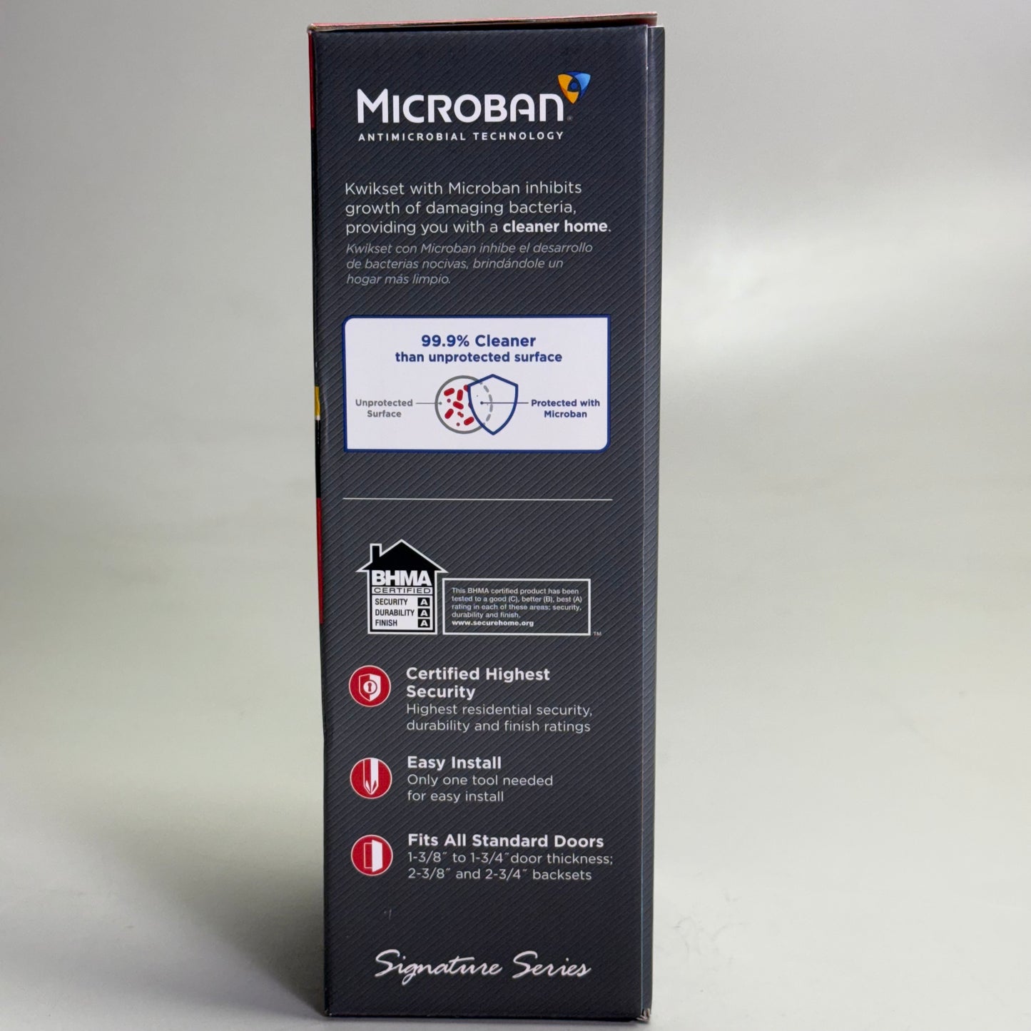 KWIKSET Door Knob Keyed Entry w/ Microban Polished Brass 97402-734