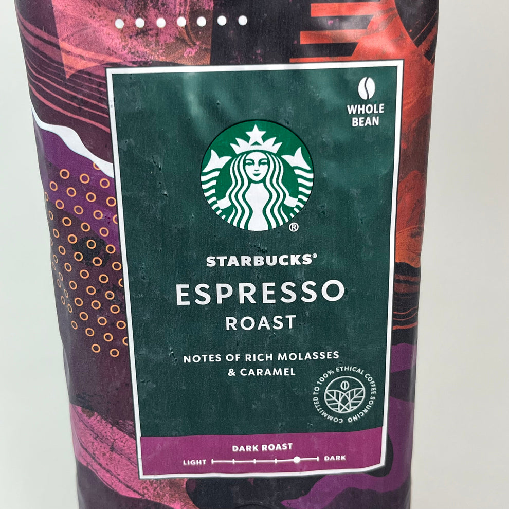 Za@ Starbucks (6 Pack) Espresso Roast Whole Bean Arabica Coffee 16 Oz 