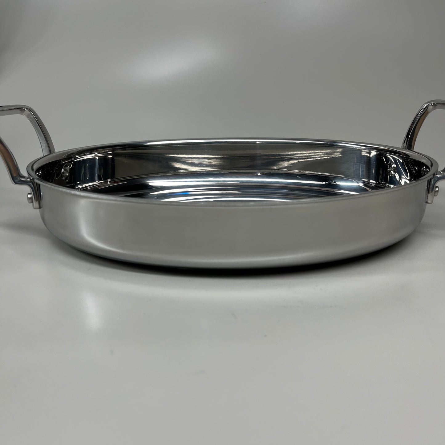 BROWNE Thermalloy Oval Stainless Steel Roast Pan 11" x 8.7" x 2" 5724177 (New)