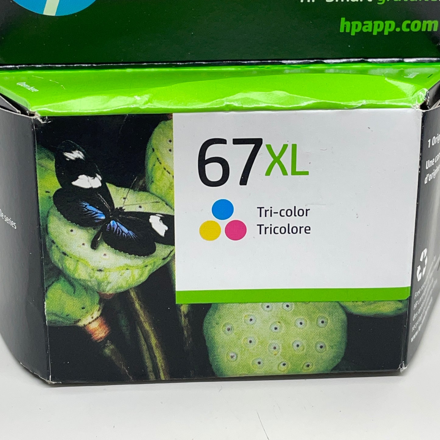 HP 67XL High-Yield Ink Cartridge Tri-Color BB 08/25 3YM58AN#140