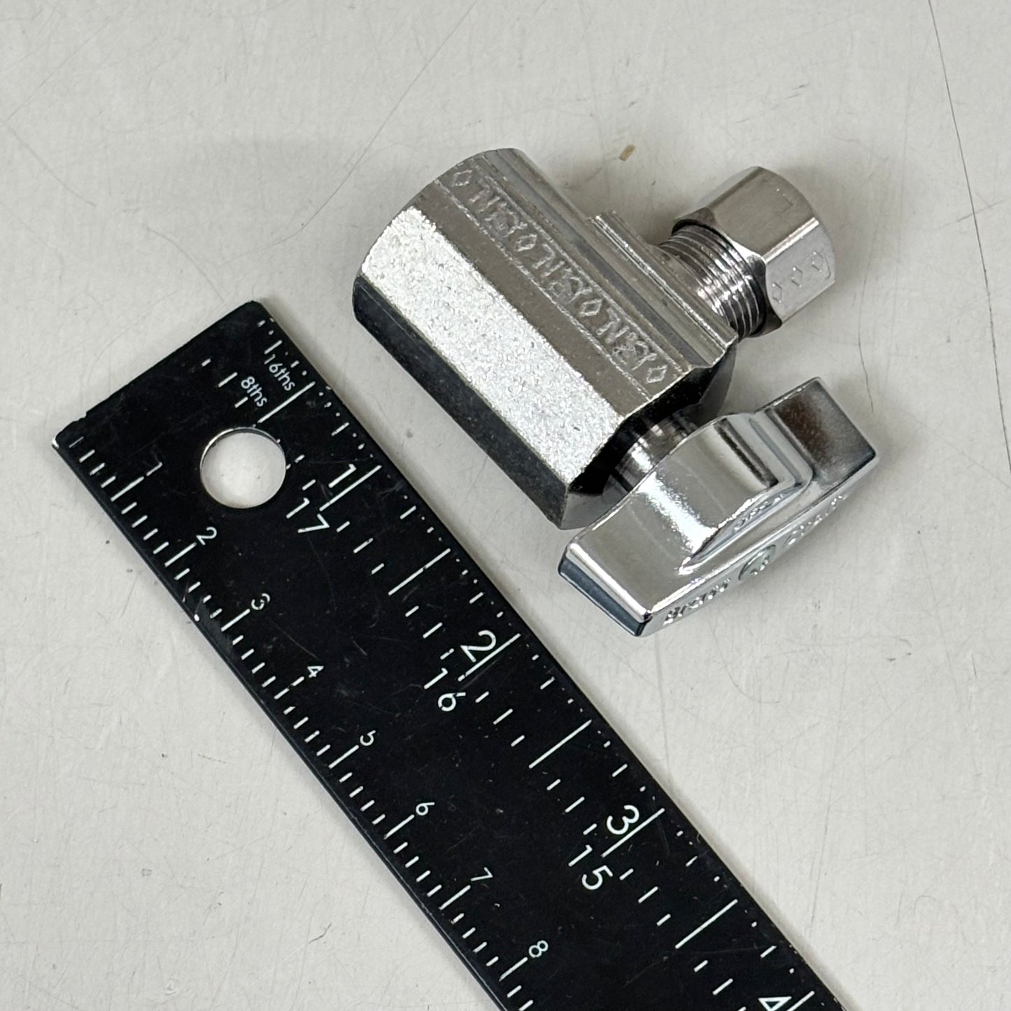 ZA@ BRASS CRAFT (5 PACK) Iron Pipe Angle Ball Stop 1/2"FIP x 3/8"O.D. Chrome KTR17XC