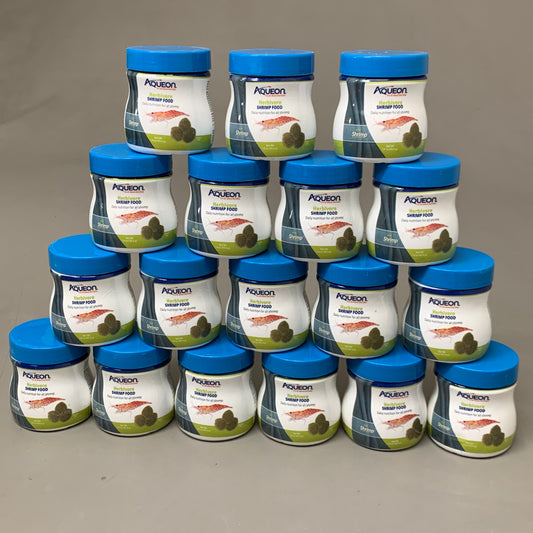 ZA@ AQUEON (18 Pack) Plant Based Underwater Feast Herbivore Shrimp Food 1.6 oz