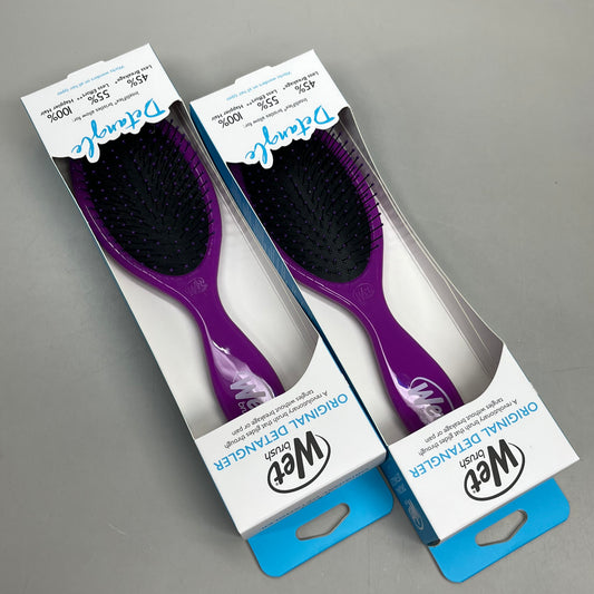 WET BRUSH (2 PACK!) Original Detangler Brush-all Hair Types Purple GYSPB830WARM