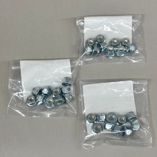 METRIC THREADED (3 PACK, 10 EACH)Nylon Insert Flange Nuts M 8 DIN Chrome 6926-10