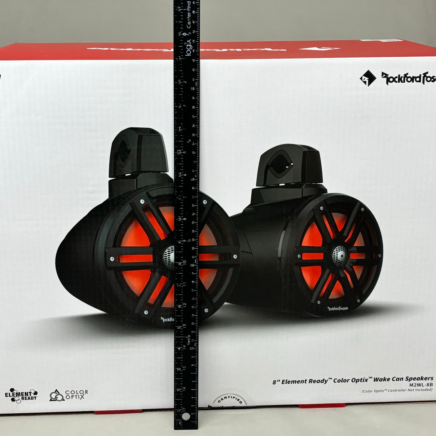 ROCKFORD Fosgate M2 Color Optix 2-Way Horn Wake Tower Speakers 1200W M2WL-8HB