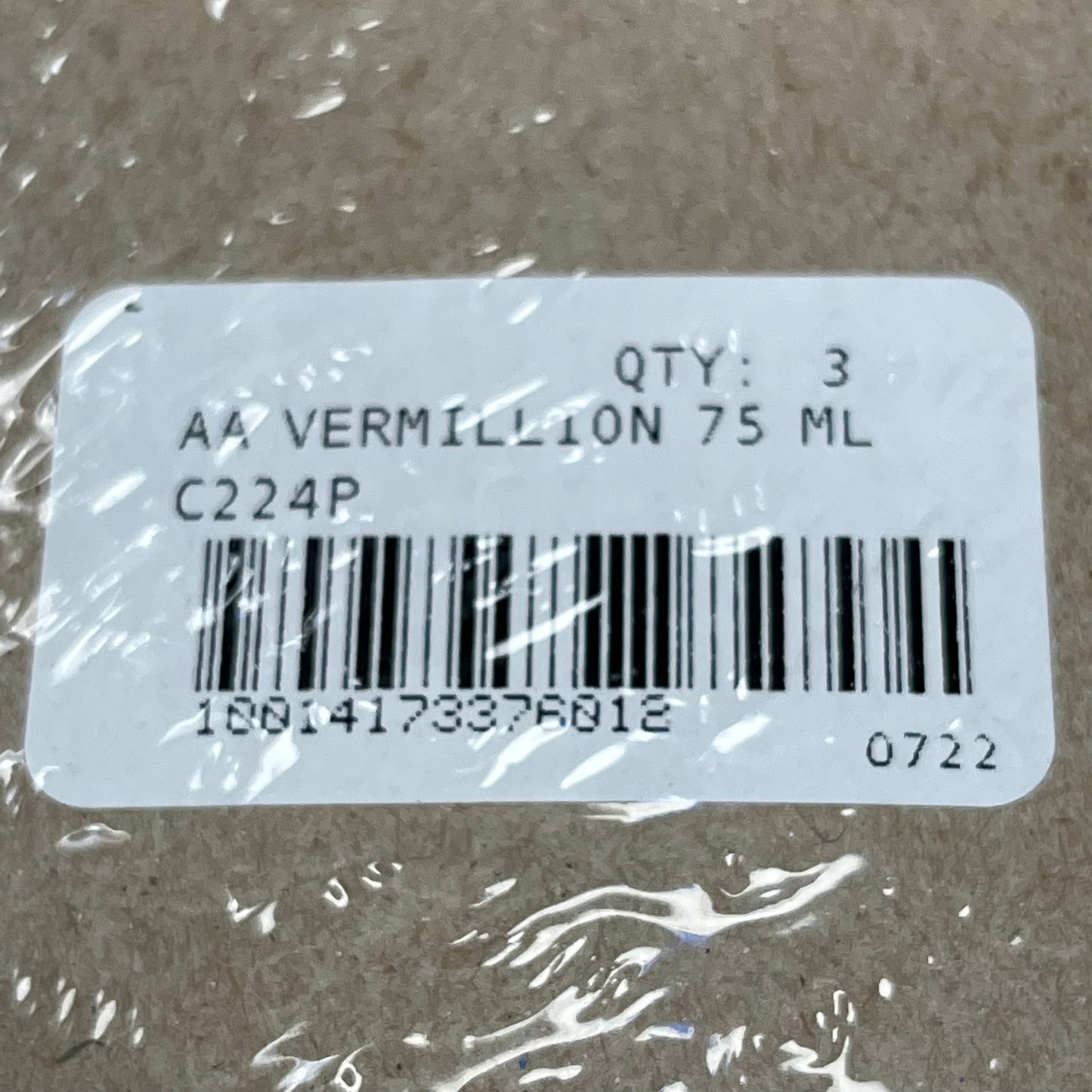 GRUMBACHER 3-PACK! Academy Acrylic AA Vermillion 2.5 fl oz / 75 ml C224P (New)