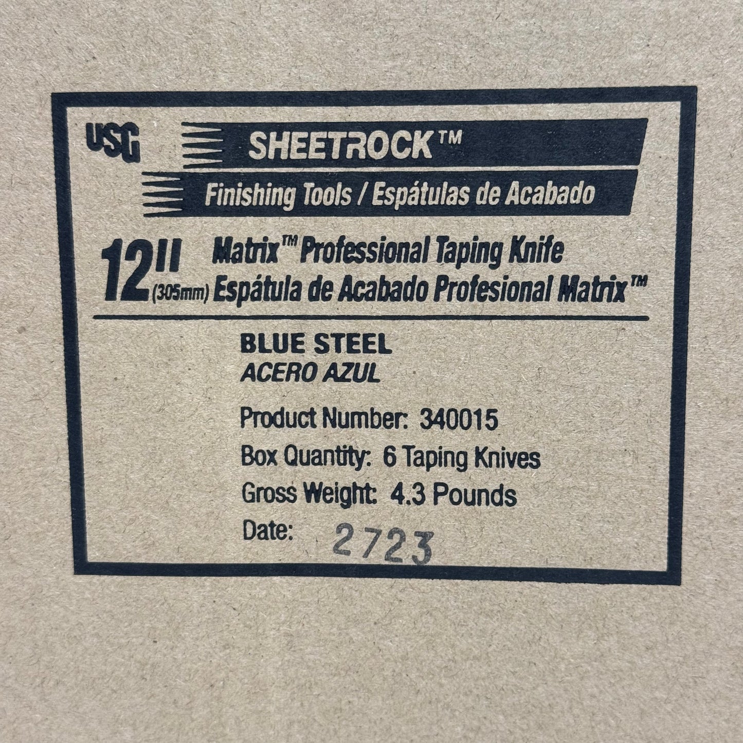 USG SHEETROCK TOOLS (2 PACK) Matrix Professional Taping Knife 12" 340015