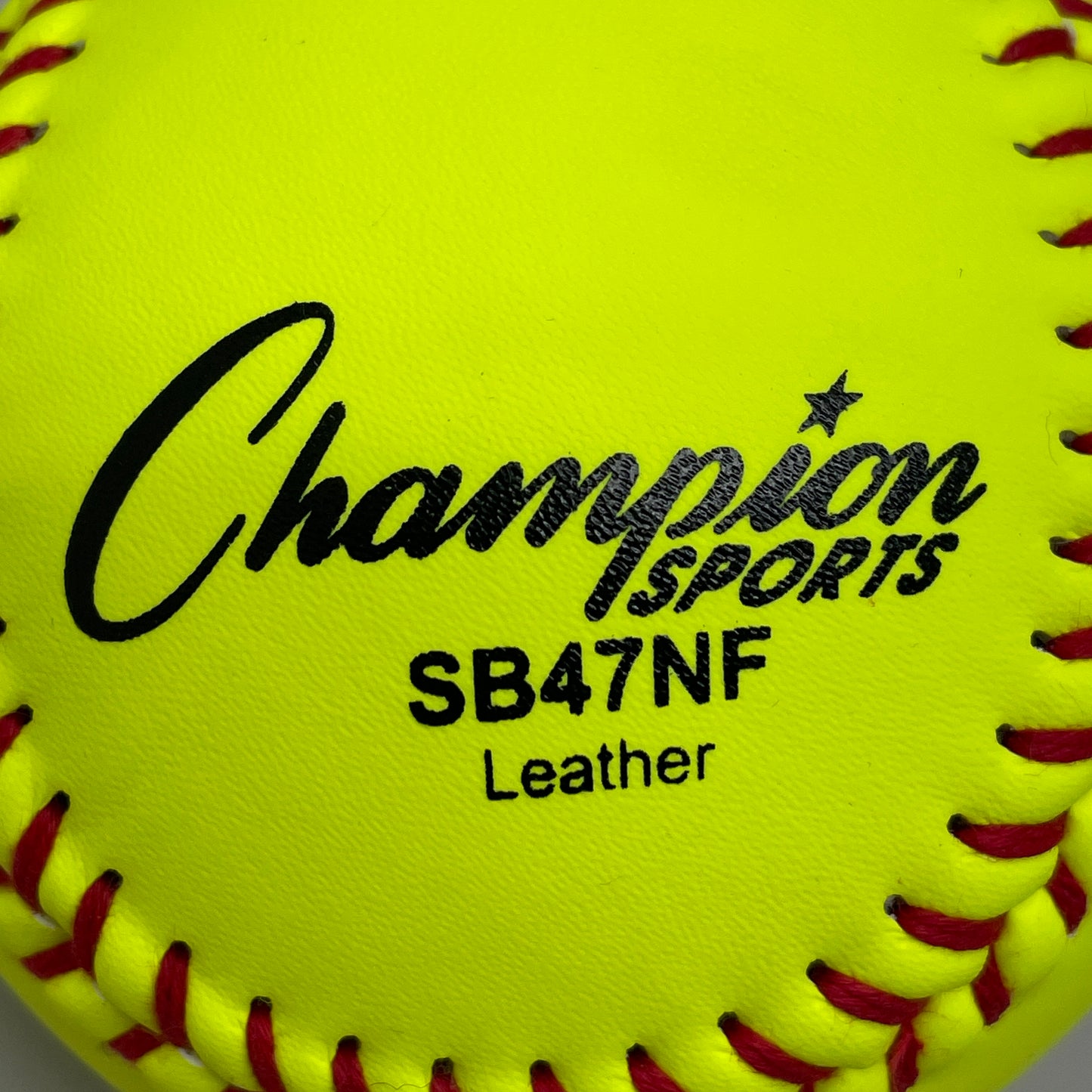 CHAMPION SPORTS (12 PK) Rhino Leather NFHS Softballs Optic Yellow 12" SB47NF