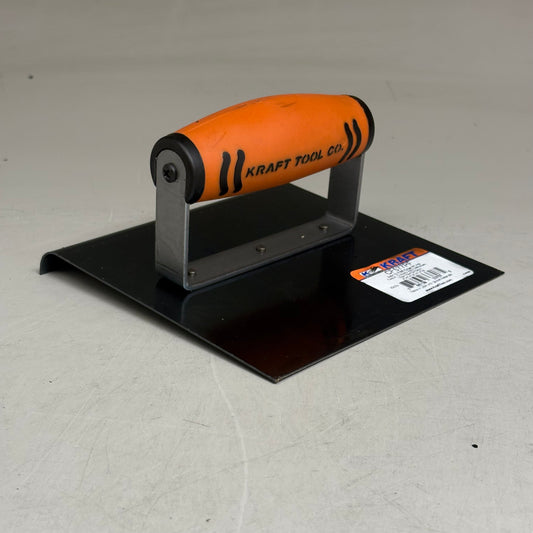 KRAFT TOOL CO Blue Steel Edger with ProForm Handle 6" x 6" 1/2"R CF577PF (New)