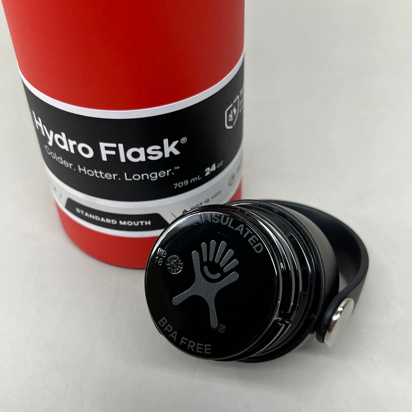 HYDROFLASK Standard Mouth Flex Cap Pro-Grade Stainless Steel Goji 24 oz S24SX612