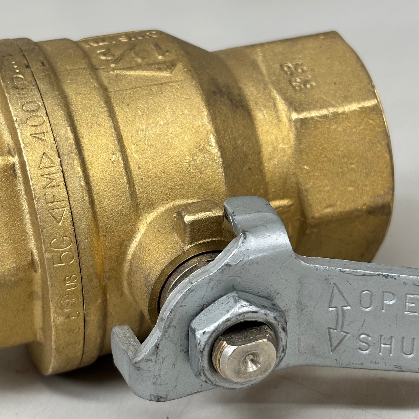 RUBINC Threaded Ball Brass Valve S95 600 CWP PN40 DN40 1-1/2" Made in Italy