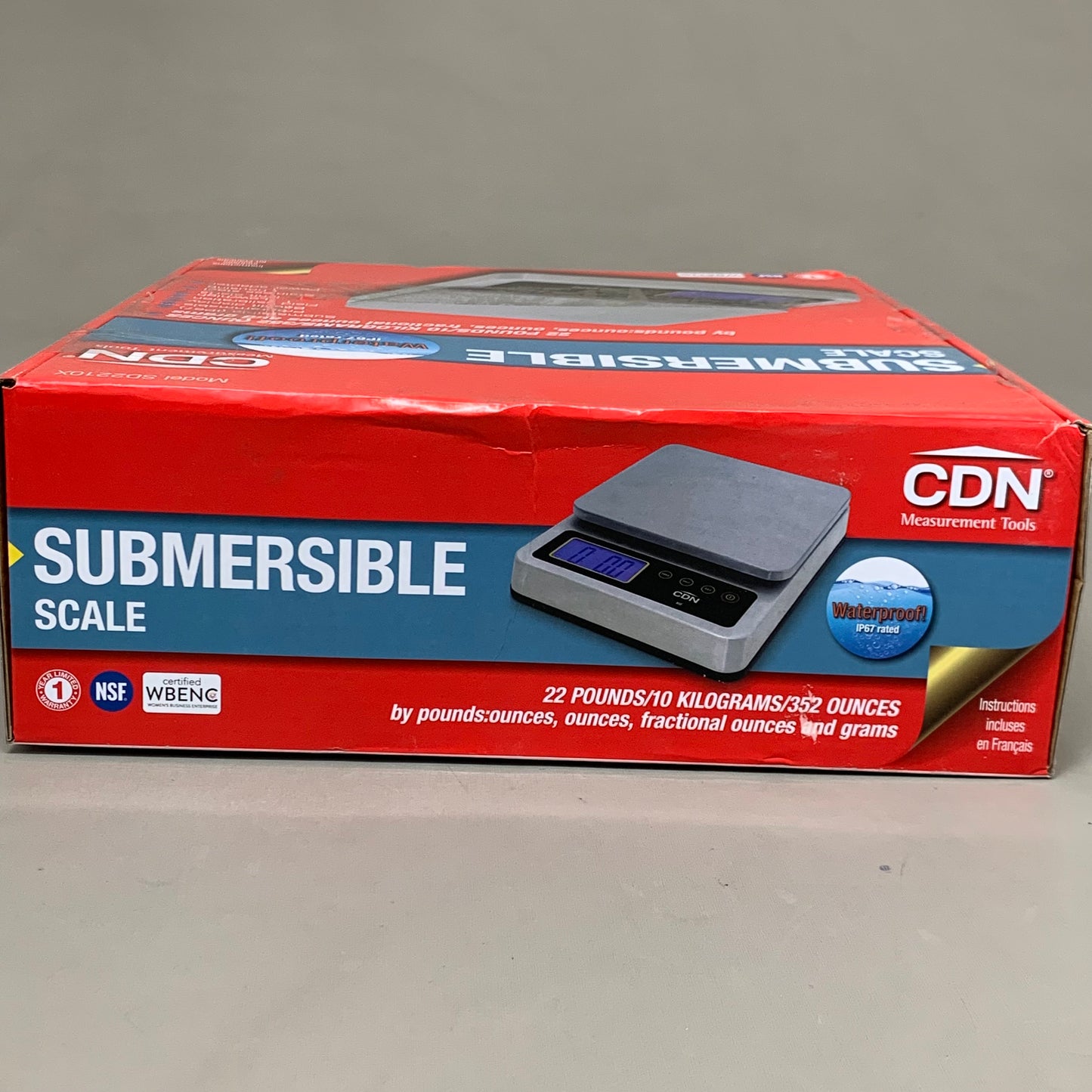 CDN (New!) SD1110X Submersible 22 Pound Digital Scale