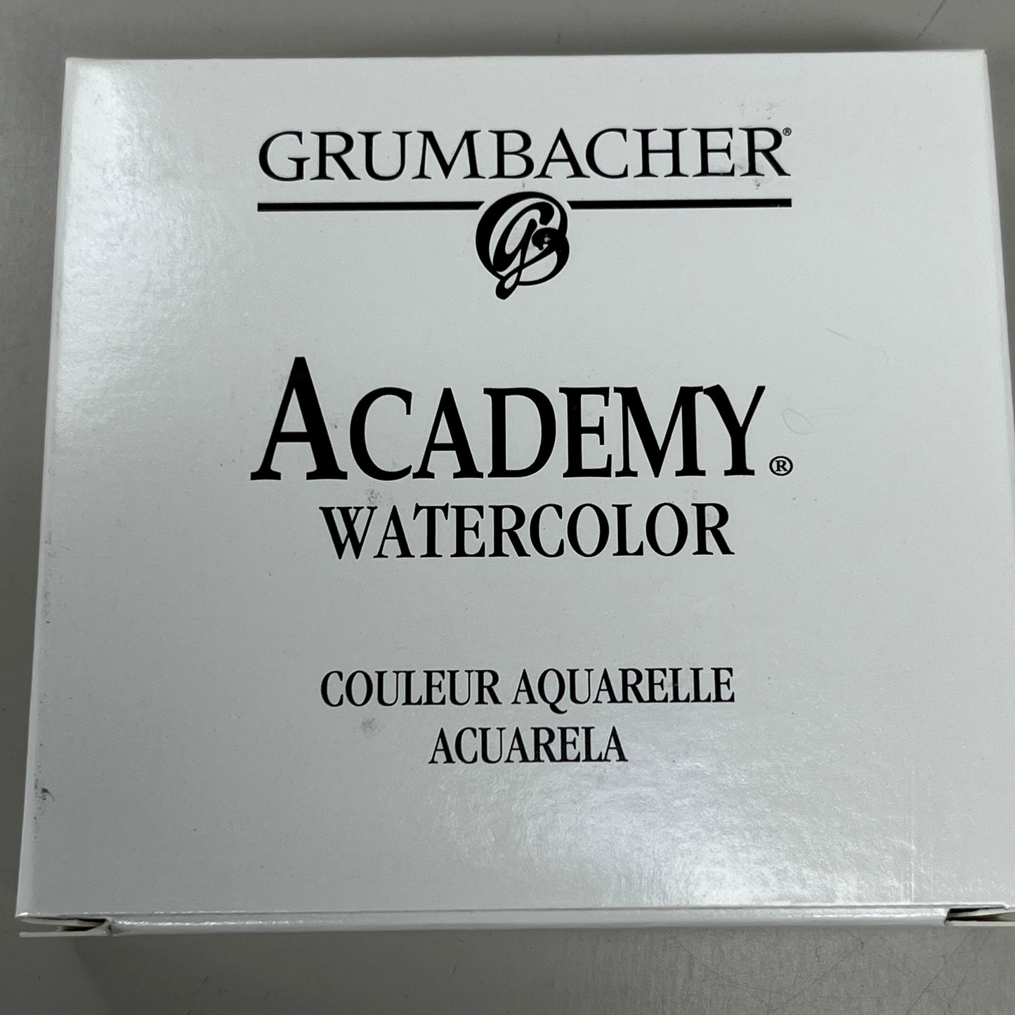 GRUMBACHER 6-PACK! Academy Watercolor Paint Charcoal Gray .25 fl oz / 7.5 ml A042 (New)